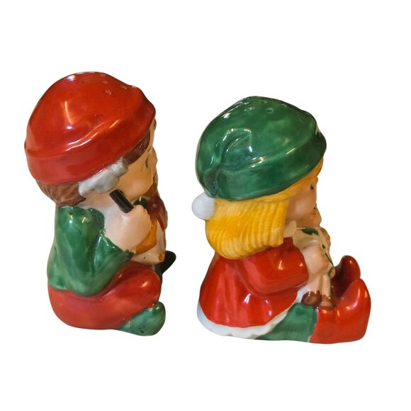 Vintage 1983 Christmas Salt and Pepper Shakers Santas Helpers Claus and Co Avon - Picture 6 of 16